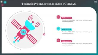 Technology Connection Icon For 5G And Ai