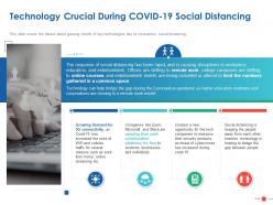 Technology crucial during covid 19 social distancing ppt powerpoint display
