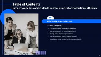 Technology Deployment Plan To Improve Organizations Operational Efficiency Complete Deck Aesthatic Professional