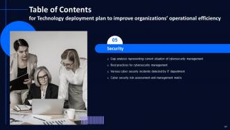 Technology Deployment Plan To Improve Organizations Operational Efficiency Complete Deck Good Colorful