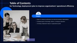 Technology Deployment Plan To Improve Organizations Operational Efficiency Complete Deck Visual Colorful