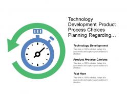 Technology development product process choices planning regarding system software
