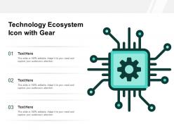 Technology ecosystem icon with gear