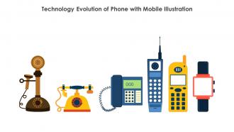 Technology Evolution Of Phone With Mobile Illustration