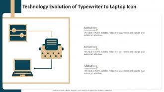 Technology Evolution Of Typewriter To Laptop Icon