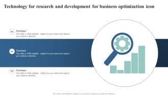 Technology For Research And Development For Business Optimization Icon