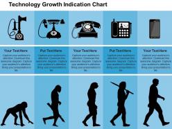 Technology growth indication chart flat powerpoint design