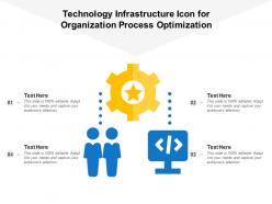 Technology infrastructure icon for organization process optimization