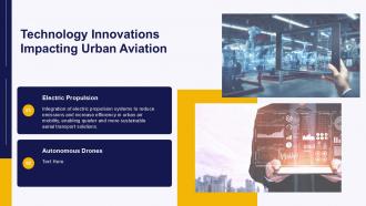 Technology Innovations Impacting Urban Aviation PPT Sample ST AI SS