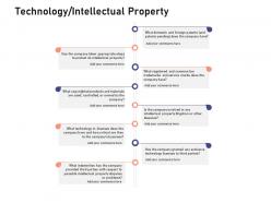Technology intellectual property investigation for investment ppt powerpoint master slide