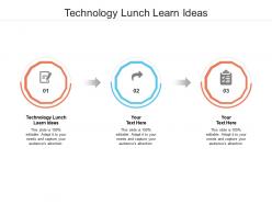 Technology lunch learn ideas ppt powerpoint presentation show guide cpb