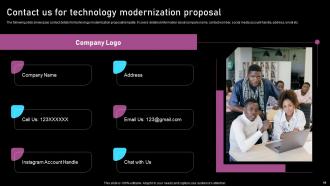 Technology Modernization Proposal Powerpoint Presentation Slides Compatible Impactful