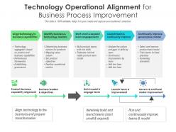 Technology operational alignment for business process improvement