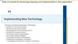 Technology Planning And Implementation In The Organization Complete Deck Professionally Graphical