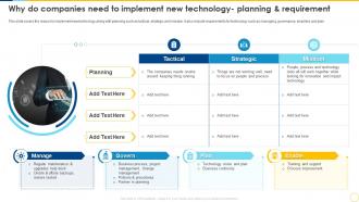 Technology Planning And Implementation Why Do Companies Need To Implement New Technology