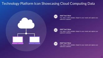 Technology Platform Icon Showcasing Cloud Computing Data