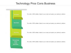 Technology pros cons business ppt powerpoint presentation icon clipart cpb