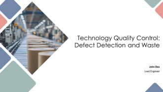 Technology Quality Control Defect Detection And Waste PPT Mockup AT