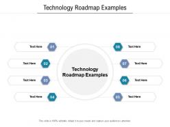 Technology roadmap examples ppt powerpoint presentation infographics samples cpb