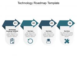 Technology roadmap template ppt powerpoint presentation show slide cpb