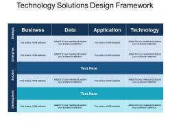 Technology solutions design framework ppt sample presentations