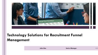 Technology Solutions For Recruitment Funnel Management PPT PowerPoint AT