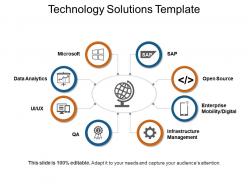 Technology solutions template presentation deck