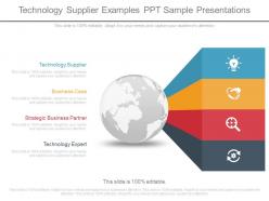 Technology supplier examples ppt sample presentations