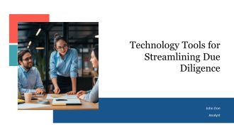 Technology Tools For Streamlining Due Diligence PPT Information AT