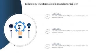 Technology Transformation In Manufacturing Icon