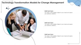 Technology Transformation Models For Change Management Ppt Ideas Pictures