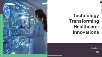 Technology Transforming Healthcare Innovations PPT Structure AT
