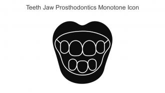 Teeth Jaw Prosthodontics Monotone Icon In Powerpoint Pptx Png And Editable Eps Format