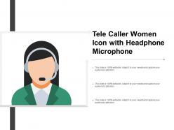 Tele caller woman icon with headphone microsoft