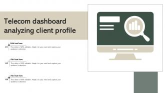 Telecom Dashboard Analyzing Client Profile