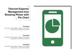 Telecom Expense Management Icon Showing Phone With Pie Chart