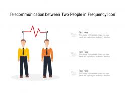 Telecommunication between two people in frequency icon
