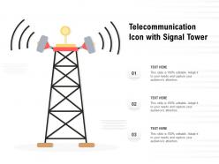 Telecommunication icon with signal tower