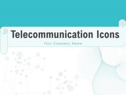 Telecommunication Icons Square Radiations Communication Frequency Connection Circle