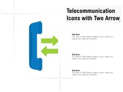 Telecommunication icons with two arrow