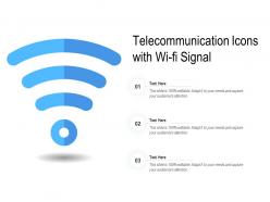 Telecommunication icons with wi fi signal
