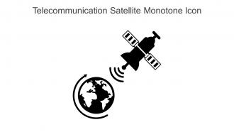 Telecommunication Satellite Monotone Icon In Powerpoint Pptx Png And Editable Eps Format