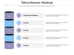 Teleconference meetings ppt powerpoint presentation portfolio model cpb
