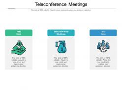 Teleconference meetings ppt powerpoint presentation summary brochure cpb