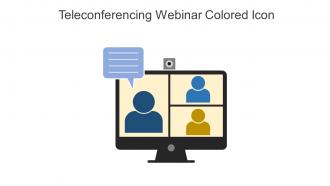Teleconferencing Webinar Colored Icon In Powerpoint Pptx Png And Editable Eps Format