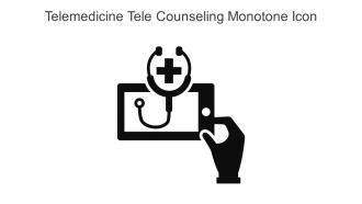 Telemedicine Tele Counseling Monotone Icon In Powerpoint Pptx Png And Editable Eps Format