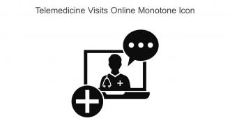 Telemedicine Visits Online Monotone Icon In Powerpoint Pptx Png And Editable Eps Format