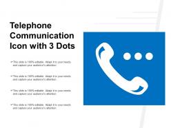 Telephone Communication Icon With 3 Dots
