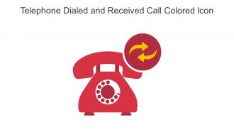 Telephone Dialed And Received Call Colored Icon In Powerpoint Pptx Png And Editable Eps Format