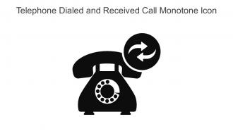 Telephone Dialed And Received Call Monotone Icon In Powerpoint Pptx Png And Editable Eps Format